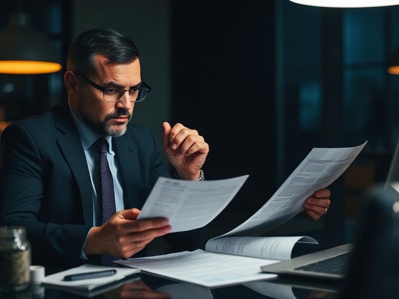Empresário preocupado com dívidas